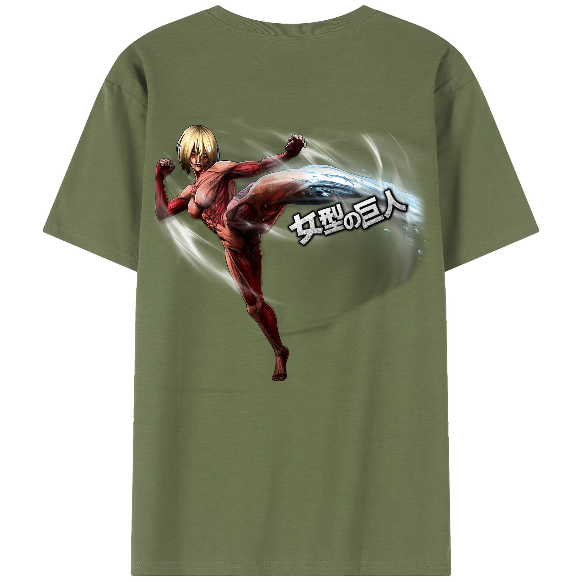 （画像用） 進撃の巨人 Attack on Titan 綿100％半袖Tシャツ（背面プリント）